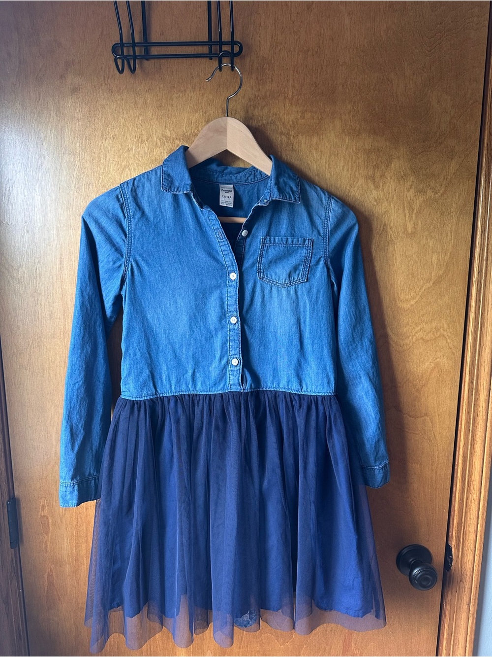 Oshkosh  girls denim and tulle dress